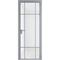 Алюминиевая дверь 8AG серебро остеклённая