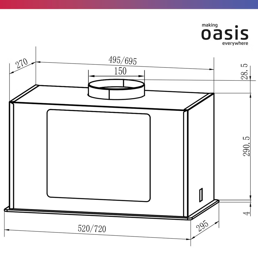 Вытяжка OASIS UD-60BG