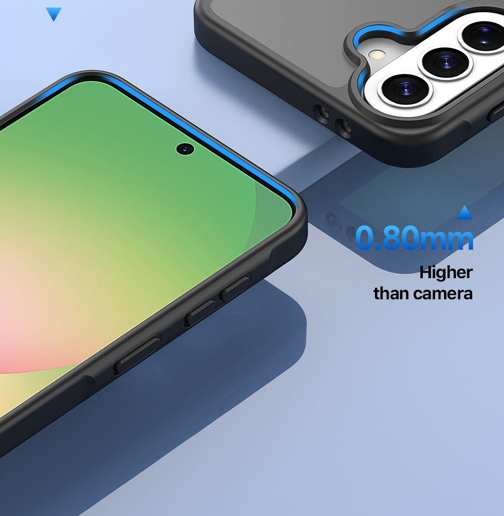 Чехол матовый полупрозрачный черный для Samsung Galaxy A37, A36 и A56, серия Yind Series от Dux Ducis