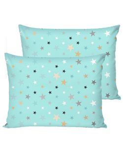 Наволочка комплект 2шт бязь Сказка "Звезды (мята)" 50x70 см на молнии