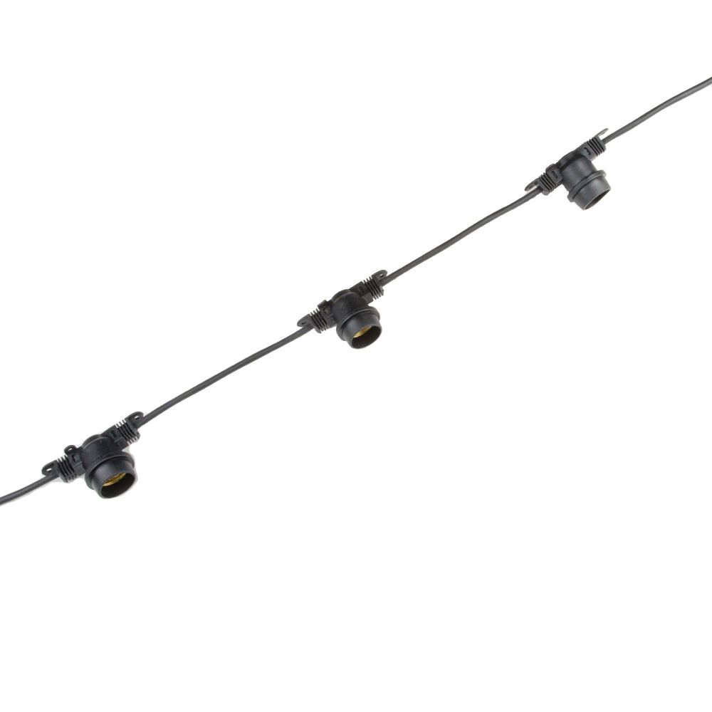 UDL-K121 10-E27-5M 5C IP65 BLACK BELT-LIGHT Гирлянда Белт-лайт. 5 м + 1.5м сетевой шнур. 10 патронов E27. шаг 50см. 5 заглушек. Чёрная. TM Uniel.