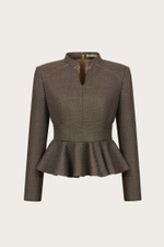 ЖАКЕТ ИЗ ШЕРСТИ С БАСКОЙ И АВТОРСКОЙ ВЫШИВКОЙ