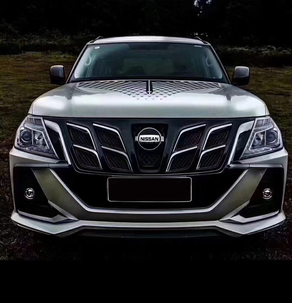 Обвес переделка в стиле Argent Knight для Nissan Patrol Y62 2014-2020 Ниссан Патруль декоративный тюнинг