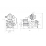 Насосная станция Джамбо 60/35 П-К Комфорт (2.0) (0,62 кВт, 60 л/мин, напор 25 м) ДЖИЛЕКС