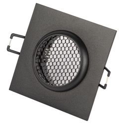 Светильник встраиваемый алюминиевый ЭРА KL110 BK под лампу MR16 GU5.3 черный матовый