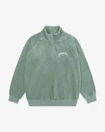 Толстовка Ymkashix Puff велюровая пыльно-зеленая