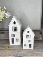 Декоративный подсвечник "Домик" малый античный крем 10x9,5xH18 см CAMPO Home & Garden