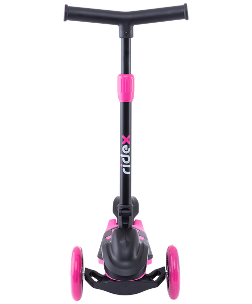 Самокат детский 3-х колесный RIDEX 3D Robin, 120/90 мм, неоновый розовый