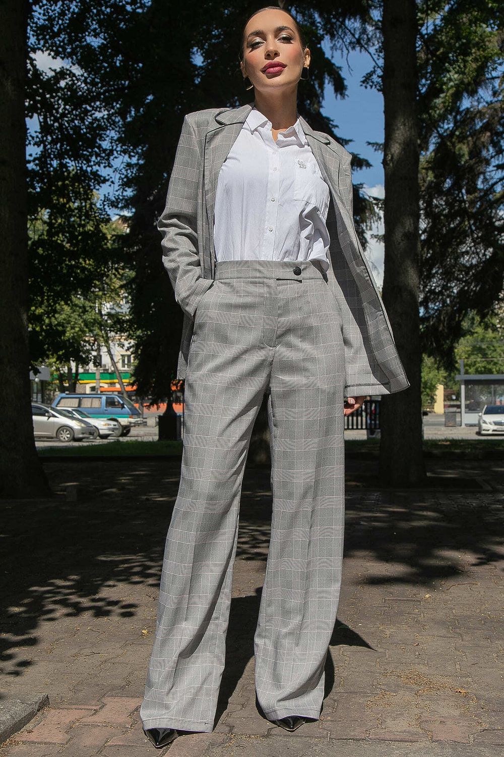 Жакет Нэри (серый/клетка) Б14111-34М LT Collection