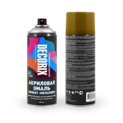 Краска металлик в баллончике Античная бронза DECORIX - аэрозольная акриловая эмаль для любых поверхностей 520 мл глянцевая
