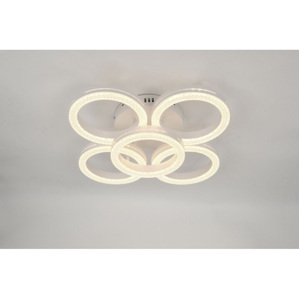 Светильник потолочный светодиодный Rivoli Juniper 6187-701 LED 75Вт 3000-6000К белый с пультом | Rivoli