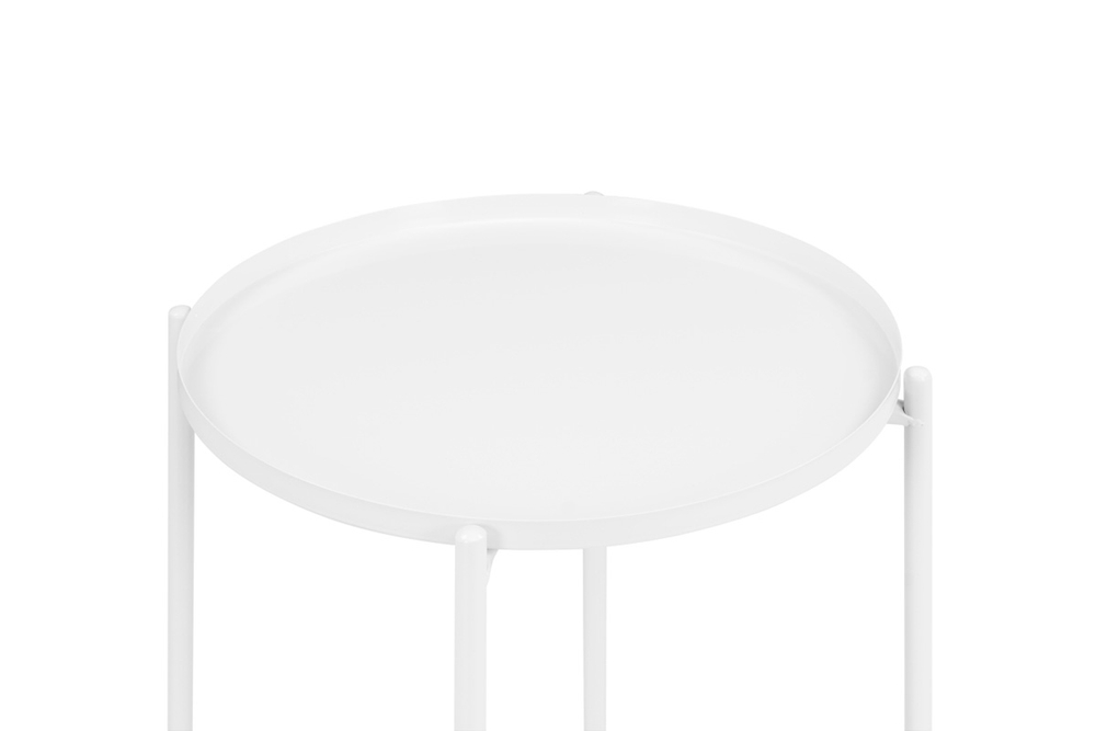 TRAY White/ CF-01 white metal dia 47*h50,8 Стол журнальный