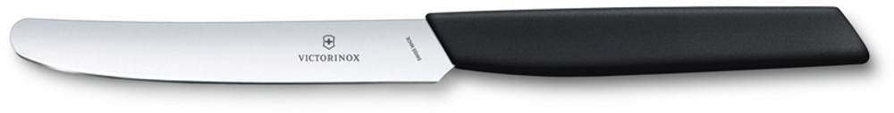 Фото нож столовый VICTORINOX Swiss Modern прямое лезвие из нержавеющей стали 11 см рукоять из синтетического материала чёрного цвета с гарантией