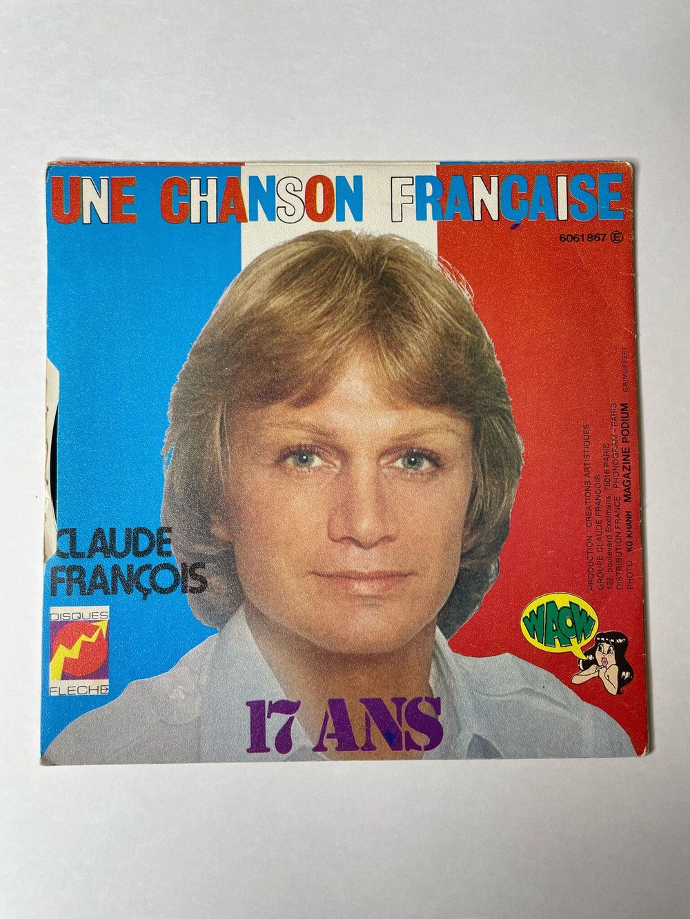 Винтажная виниловая пластинка LP Claude Francois 17 Ans (France 1975) 7 дюймов