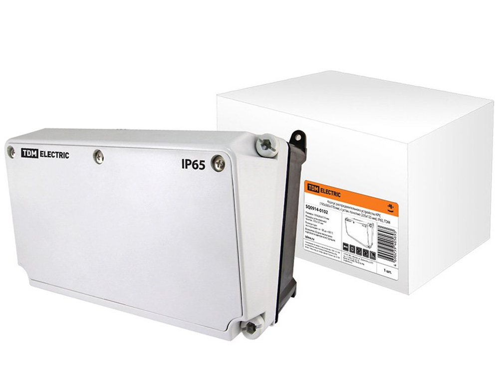 Корпус распределительного устройства КРУ (190х265х170) с устан панелью(235*125) IP65 TDM