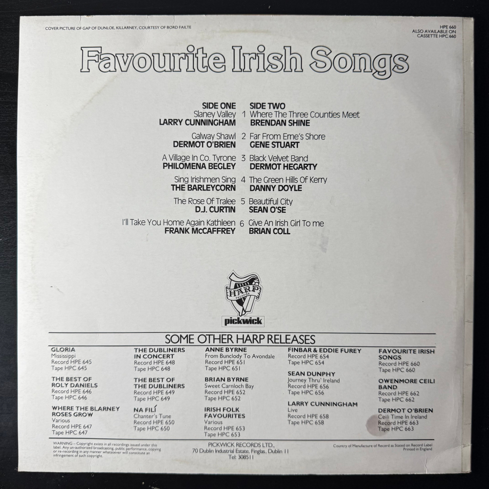 Favourite Irish Songs ‎– Favourite Irish Songs (Ирландия)