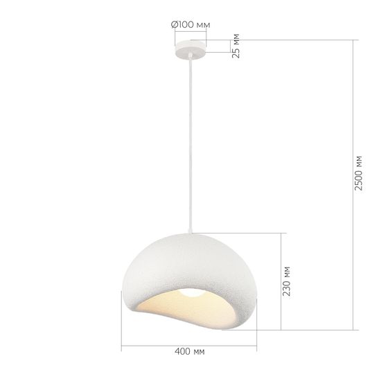 SL1522.503.01 Светильник подвесной ST-Luce белый/белый E27 1*60W WABI SABI