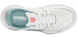 Детские теннисные кроссовки K-Swiss Court Express Omni JR - - white/nile blue/desert flower
