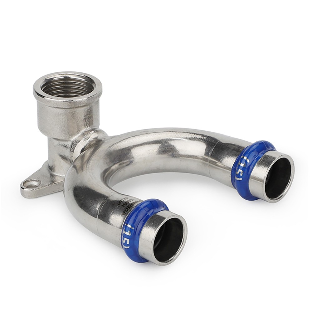 Водорозетка VARMEGA раструбная Inox Press ВР проходная 15x1/2"