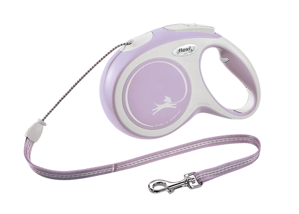 Поводок-рулетка Flexi New Comfort cord M 8m  20kg rose