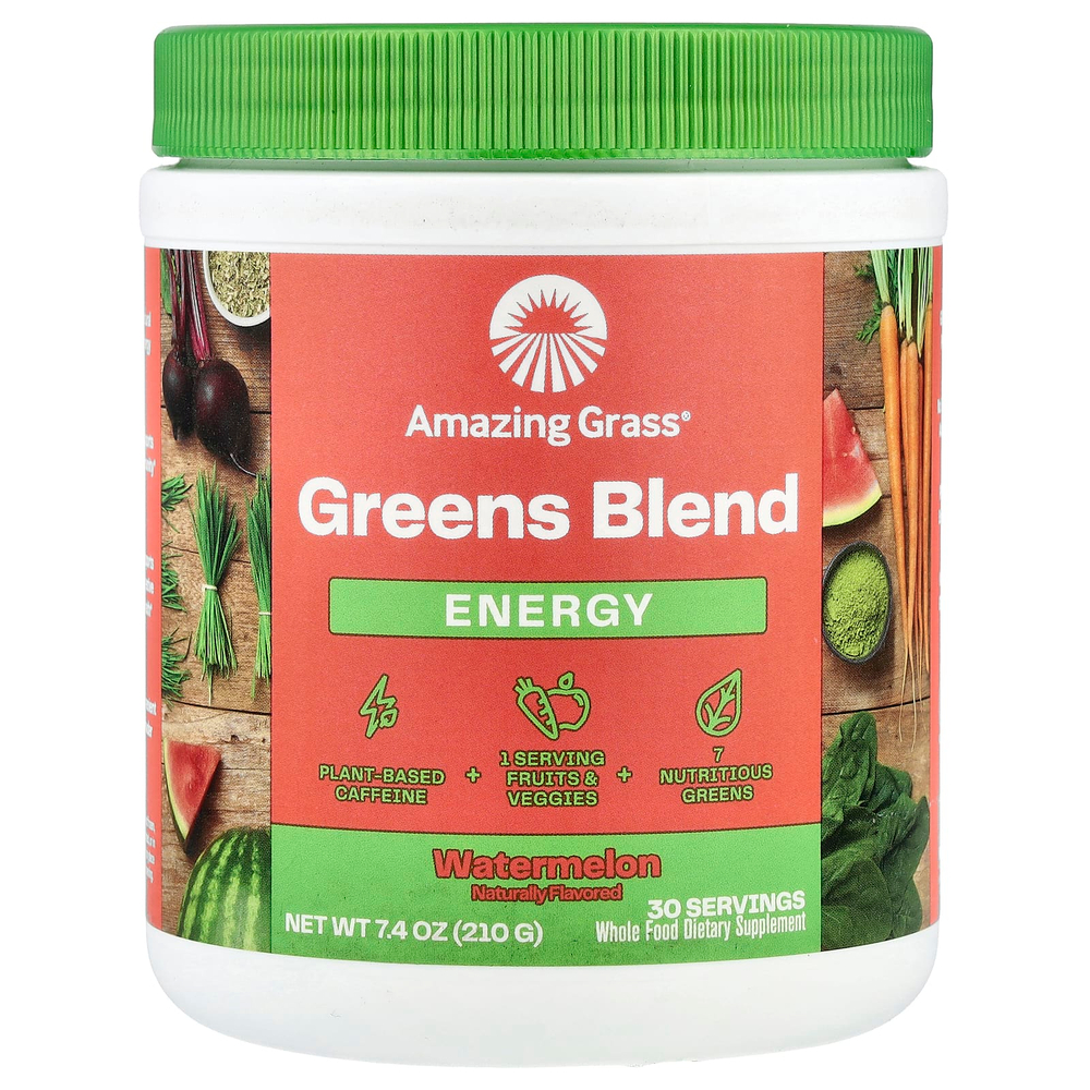 Amazing Grass, Green Superfood, Энергия, Арбуз, 7,4 унции (210 г)