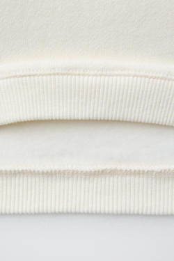 ZARA ТОЛСТОВКА С МАХРОВОЙ НАШИВКОЙ SNOOPY PEANUTS™, СВЕТЛЫЙ ЭКРЮ