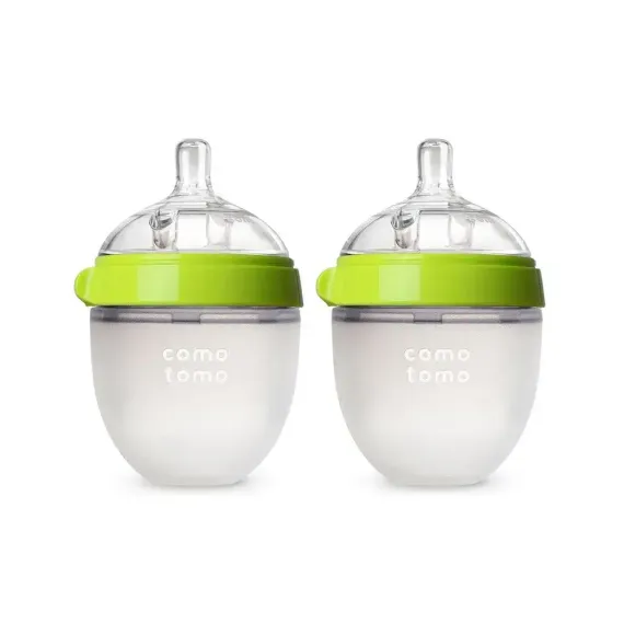 Набор из 2 бутылочек для кормления Comotomo Natural Feel Baby Bottle 150 мл Зеленый
