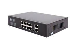 Коммутатор-свитч DPTEK DK1000, 8 портов RJ45 PoE 1Гбит/с, 2 порта Uplink 1Гбит/с
