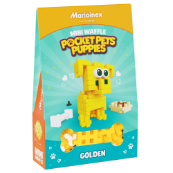 Marioinex - Конструктор Mini Waffle POCKET PETS PUPPIES Золотистый ретривер 52 элемента 907887