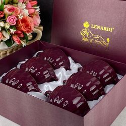 Lenardi 133-380 Набор из 6 бульонниц 350 мл MULTICOLOR в под.уп.(х6)Фарфор