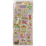 Наклейки гелевые "Акварельные мечты", 17,5х9 см, ассорти 6 видов, FUNSTER (ФАНСТЕР), 666096