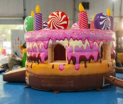 Коммерческий надувной батут "Торт" без крыши 3,5*3,5*3 м