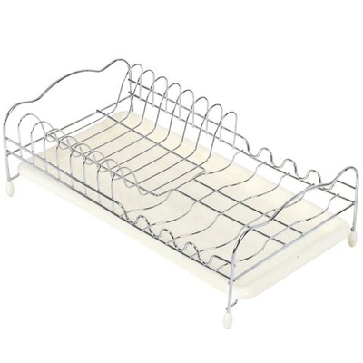 Сушилка для посуды, металл, 1 ярус, с поддоном, 24х39х14 см, Y8-2768