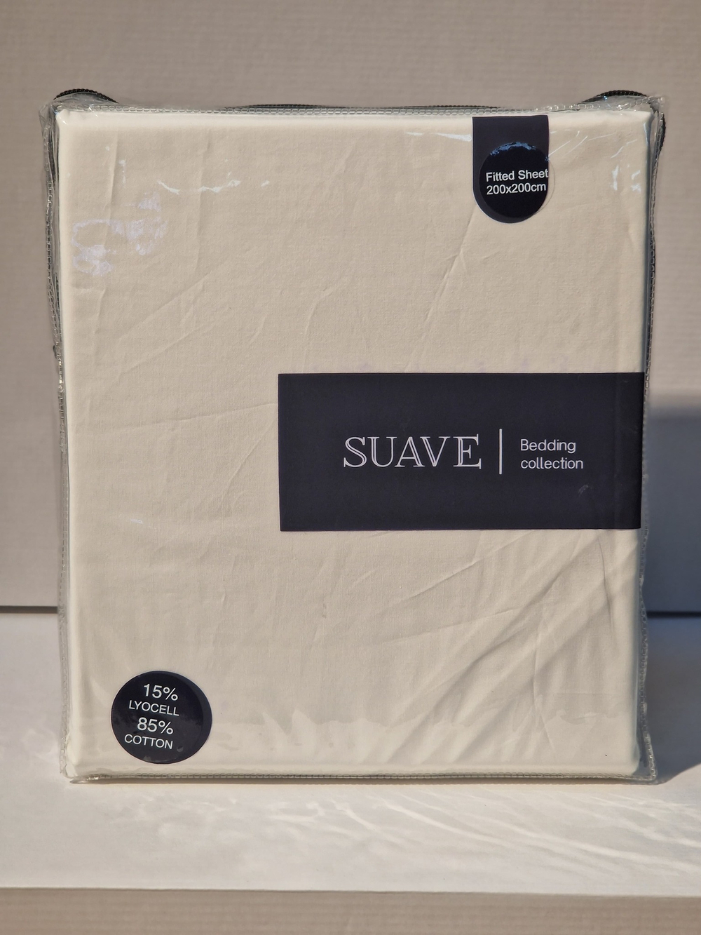 4870216966898 SUAVE Line Тенсель Плэйн простынь натяжная 200*200 БЕЛЫЙ