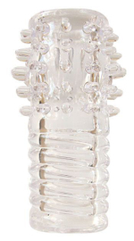 Прозрачная насадка на фаллос - 10 см. (Цвет: прозрачный)