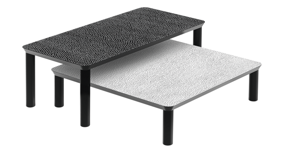 Стол Spotty ZANOTTA массив/black,white 800х400х400h