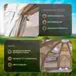 Пневмокаркасная юрта «Гармония» 5×5×2,5 м — для глэмпинга из ПВХ, бежевая