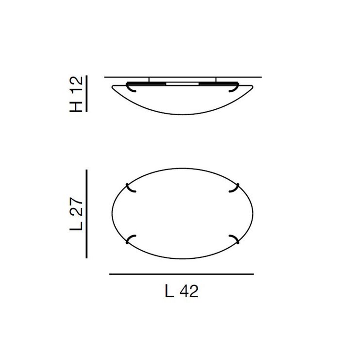 Настенный/Потолочный светильник IDL 250/40PF chrome