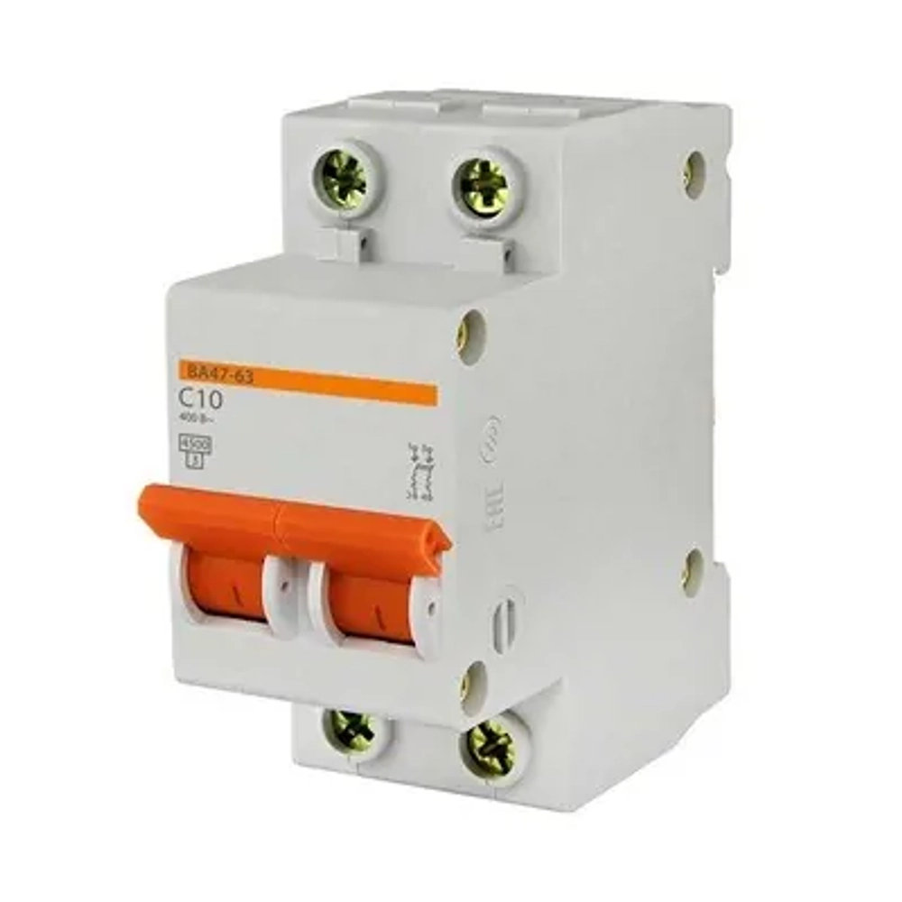 Автоматический выключатель ВА47-63 2п C 10А 4,5кА