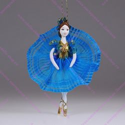 Ёлочная игрушка Балерина цветная