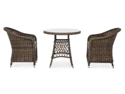 "Эспрессо-80 R" обеденная группа плетеная, цвет коричневый