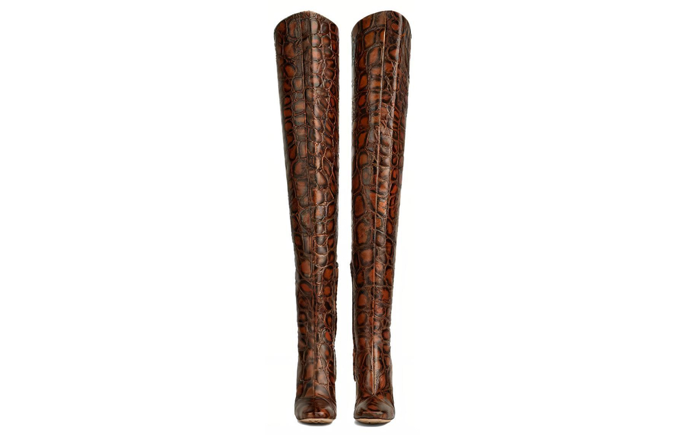 Bottega Veneta Canalazzo Over the knee Boots 10cm Women"s Brown