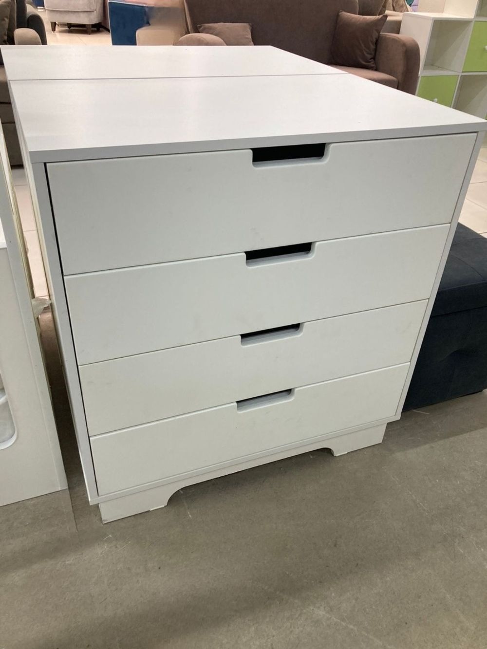 Комод Облако с 4 ящиками МДФ белый/белый