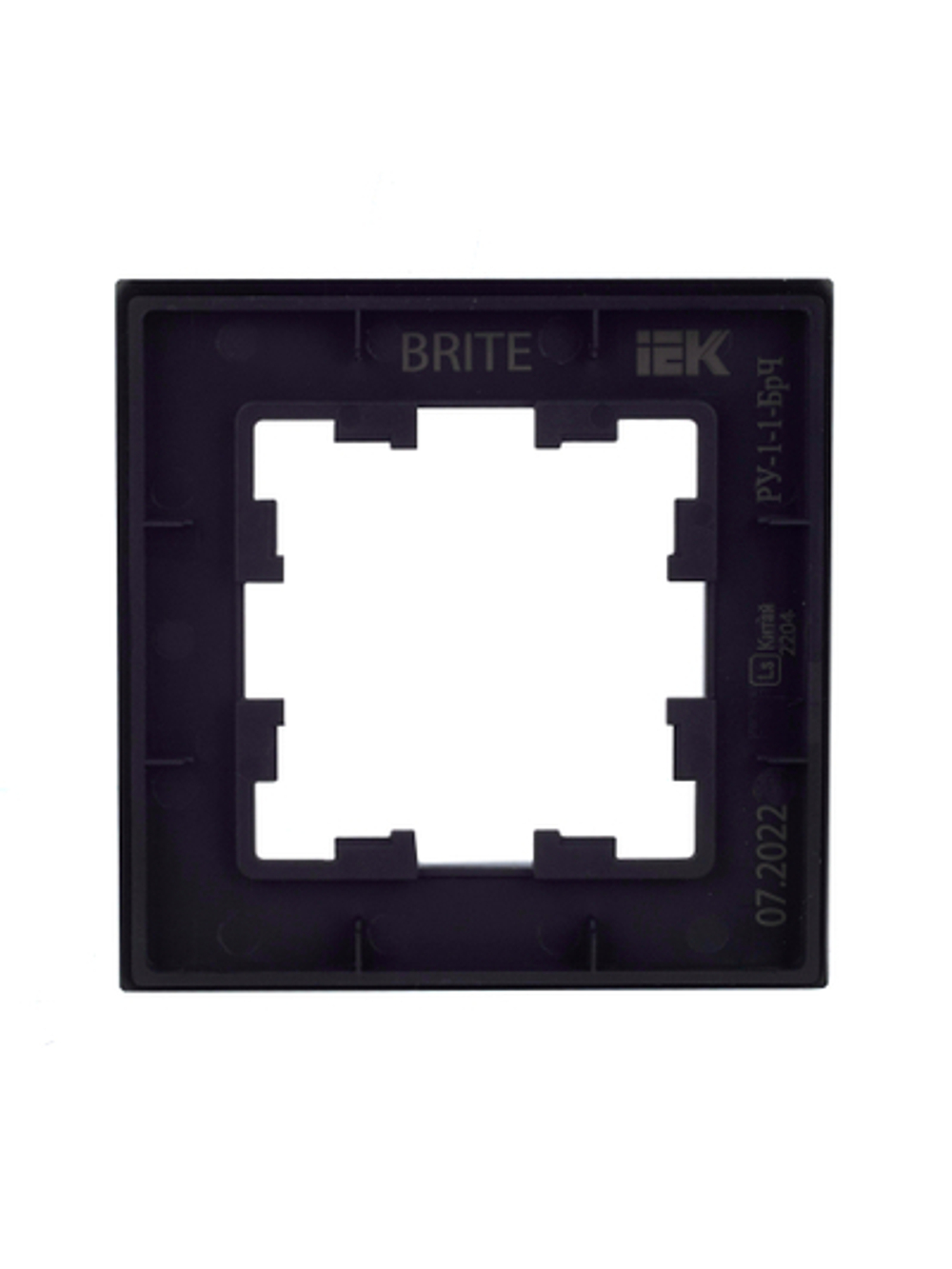 BRITE Рамка 1 -местная РУ-1-1-БрЧ металл черный IEK