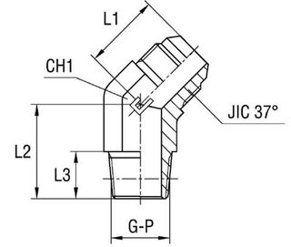 Штуцер FC45 JIC 1.1/16 - BSPT 1