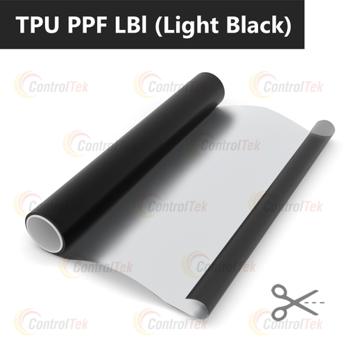 Пленка антигравийная TPU PPF LBl (Light Black) ControlTek VLT 41, на отрез (ширина рулона 0,6 м.)