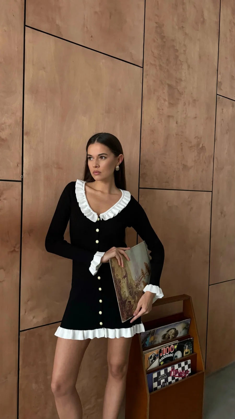 Платье трикотажное Inkdrop, Черное