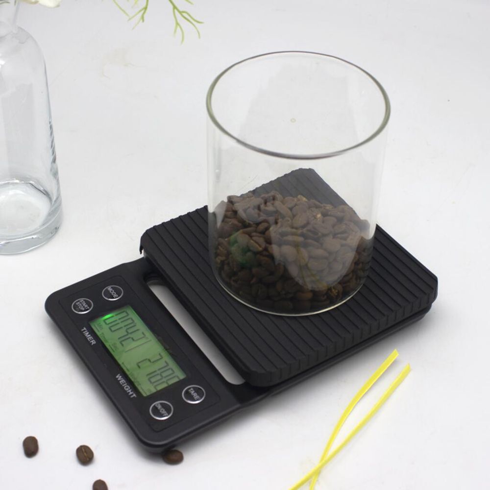 Весы кофейные портативные черные 0,1-3000гр питание батарейки P.L. Barbossa