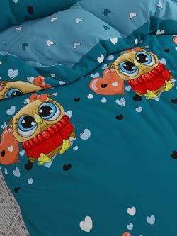 Постельное белье поплин Сказка "Джули/Джули (компаньон)" 1,5-сп Наволочка 70x70 см 1 шт Простынь на резинке 90x200 см Пододеяльник 145x215 см