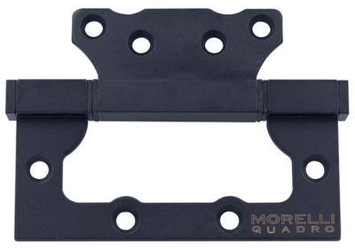 Петля накладная Morelli QUADRO-1 BL для квадрат. оси, черная